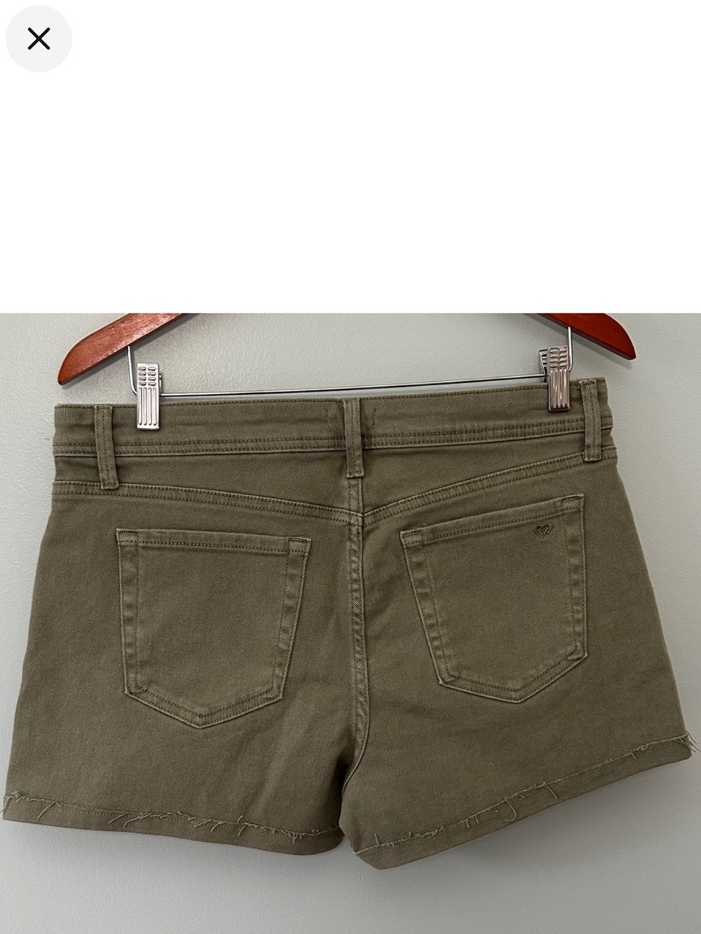 Roxy 13 Shorts Juniors Life is Short Green Pockets Cuffed Hem Jean NWT